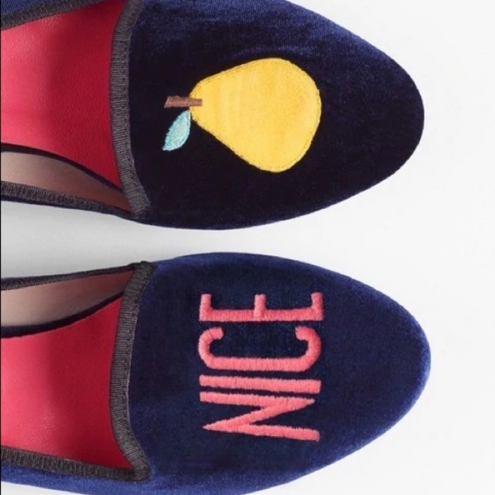 Boden Nice Pear 🍐 Velvet Loafers - Picture 2 of 5